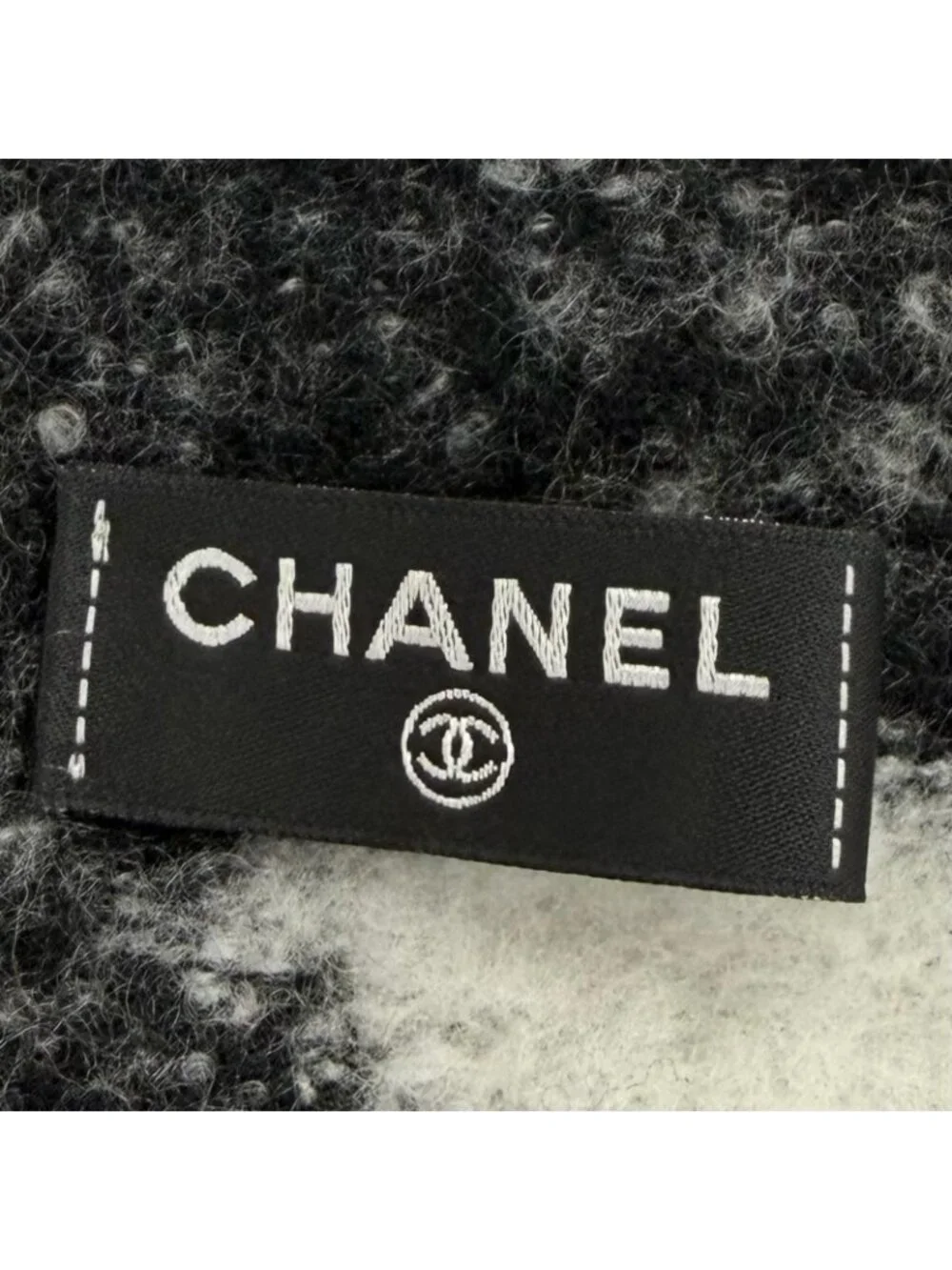 Chanel Cashmere Silk Blend CC Logo Scarf
